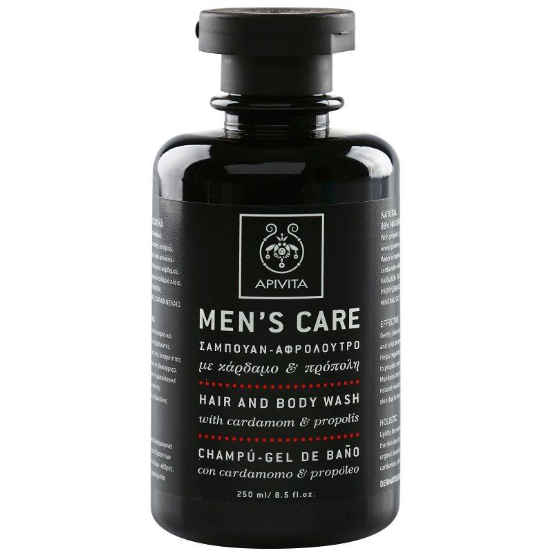 Apivita Men's Care Hair and Body Wash with Cardamon & Propolis šampon a sprchový gel 2 v 1 250 ml