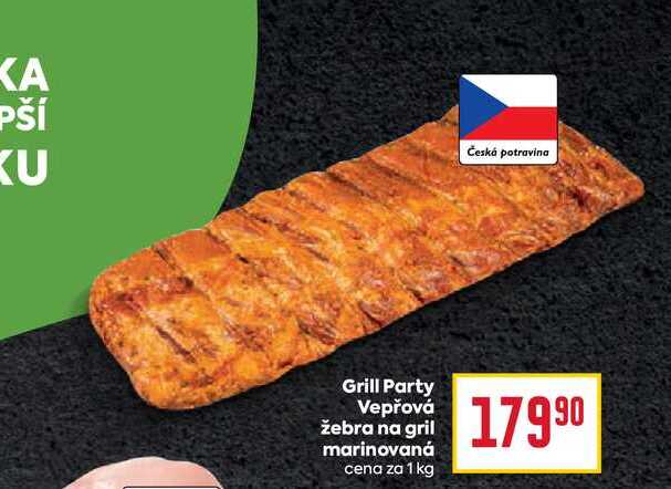 Grill Party Vepřová žebra na gril marinovaná cena za 1 kg