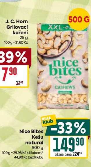 Nice Bites Kešu natural 500 g 