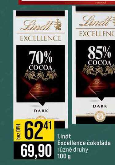 Lindt Excellence čokoláda různé druhy 100 g 