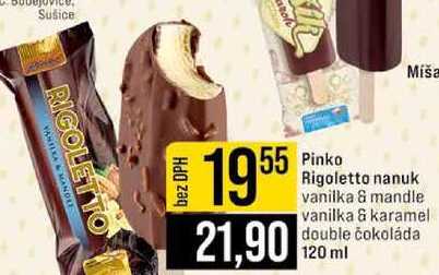 Pinko Rigoletto nanuk vanilka & mandle vanilka & karamel double čokoláda 120 ml