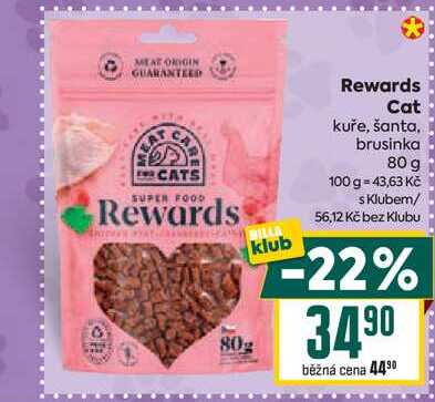 Rewards Cat kuře, šanta, brusinka 80 g 