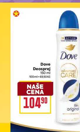 Dove Deosprej 150 ml 