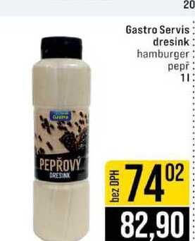 Gastro Servis dresink hamburger pepř 1l