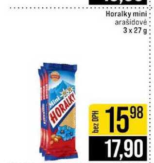 Horalky mini arašidové 3 x 27g
