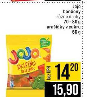 Jojo bonbony různé druhy 70-80g arašídky v cukru 60 g