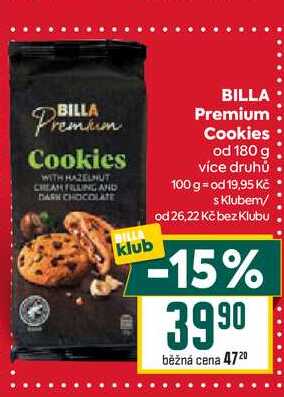 BILLA Premium Cookies od 180 g 