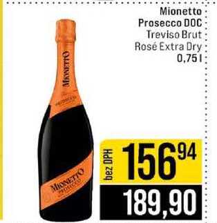 Mionetto Prosecco DOC Treviso Brut Rosé Extra Dry 0,75l
