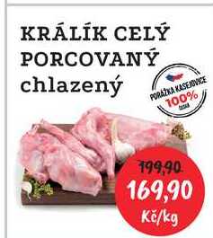 KRÁLÍK CELÝ PORCOVANÝ chlazený 1kg 