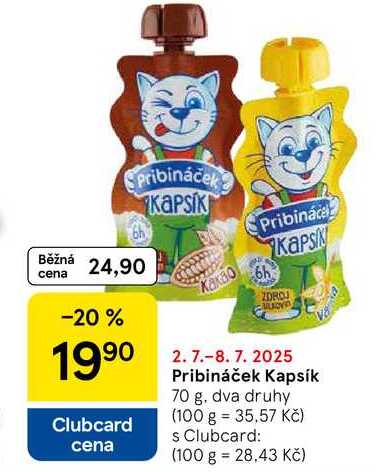 Pribináček Kapsík, 70 g 