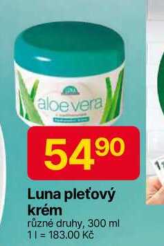 Luna pleťový krém různé druhy, 300 ml 