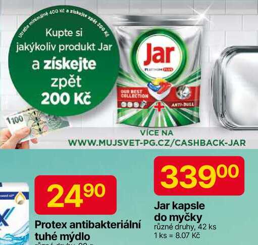 Jar kapsle do myčky různé druhy, 42 ks 