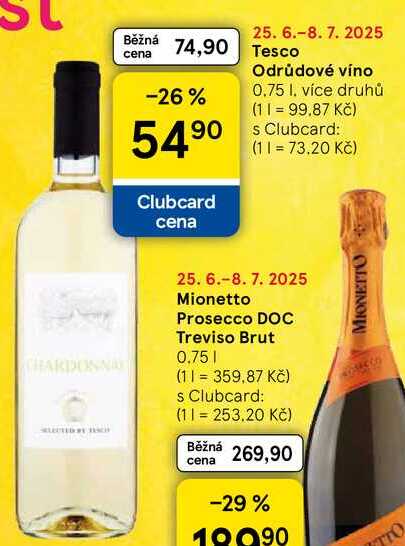 Tesco Odrůdové víno, 0.75 l