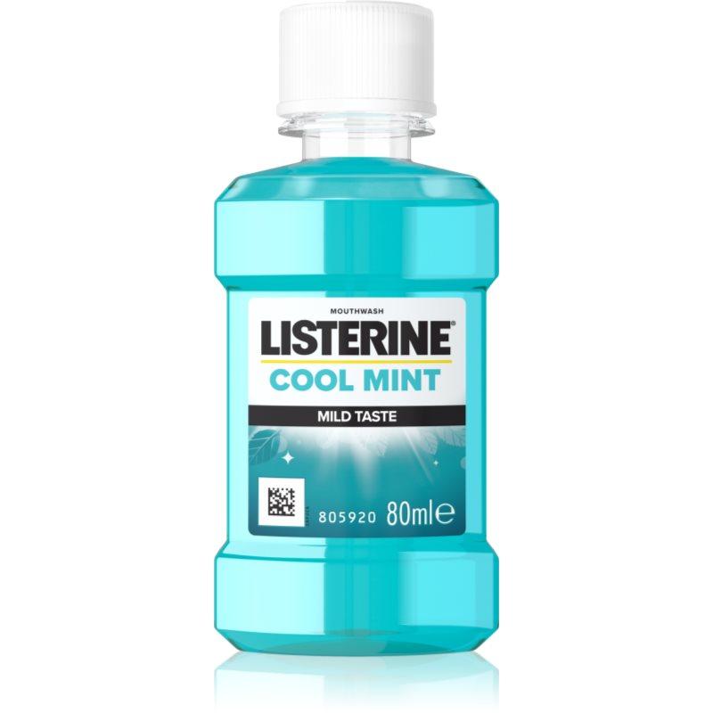 Listerine Cool Mint Mild Taste ústní voda bez alkoholu příchuť Cool Mint 80 ml