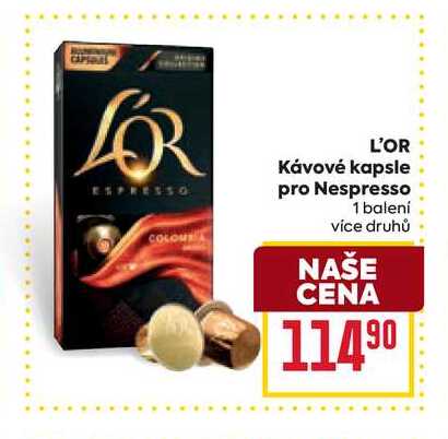 L'OR Kávové kapsle pro Nespresso 1 balení