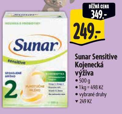Sunar Sensitive Kojenecká výživa, 500 g