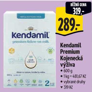 Kendamil Premium Kojenecká výživa, 600 g