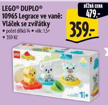 LEGO® DUPLO® 10965 Legrace ve vaně: Vláček se zvířátky 