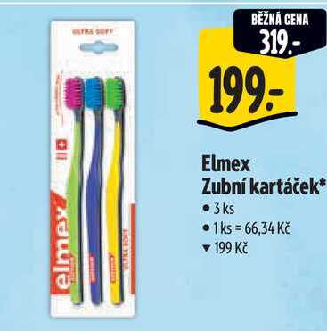Elmex Zubní kartáček, 3 ks