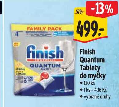 Finish Quantum Tablety do myčky, 120 KS 