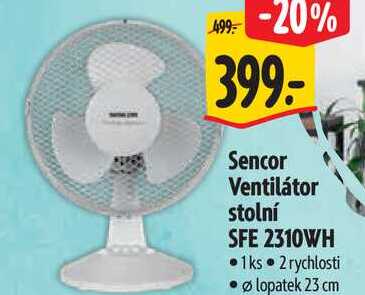 Sencor Ventilátor stolní SFE 2310WH