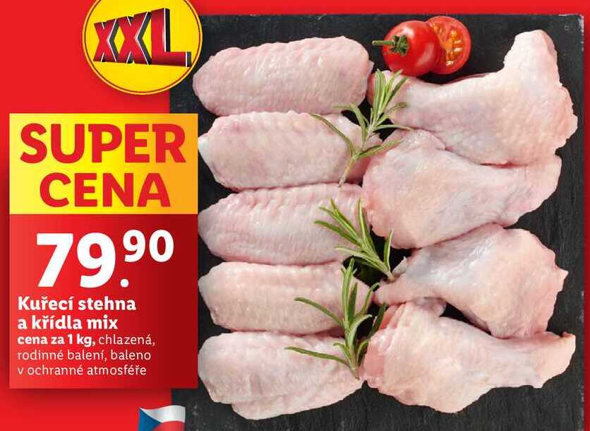 Kuřecí stehna a křídla mix, cena za 1 kg