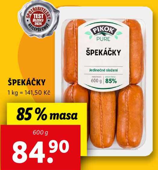 ŠPEKÁČKY, 600 g