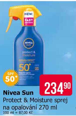 Nivea Sun Protect & Moisture sprej na opalování 270 ml