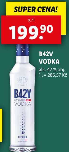 B42V VODKA, 0,7 l