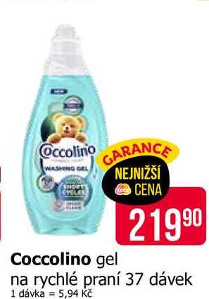 Coccolino gel na rychlé praní 37 dávek 