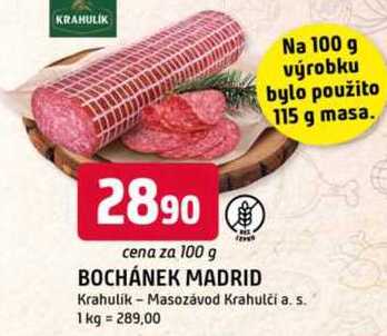 BOCHÁNEK MADRID 100g