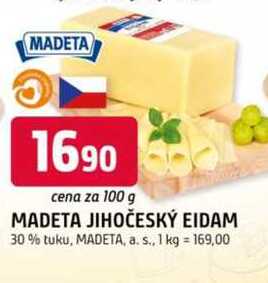 MADETA JIHOČESKÝ EIDAM 30% tuku, 100 g