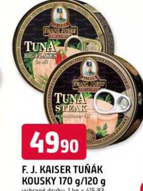 F. J. KAISER TUŇÁK KOUSKY 170 g/120 g 