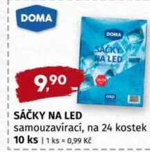 DOMA SÁČKY NA LED samouzavírací, na 24 kostek 10 ks 