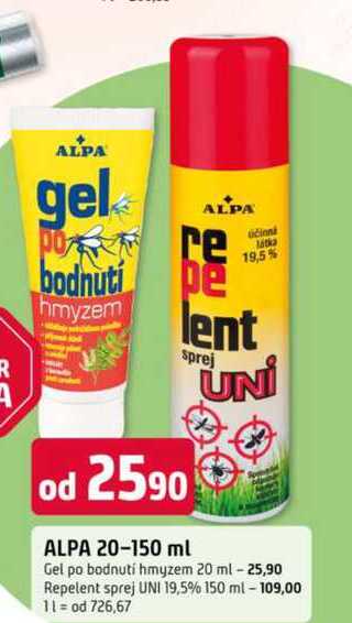ALPA Gel po bodnutí hmyzem 20 ml 