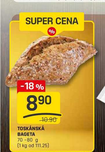 TOSKÁNSKÁ BAGETA 70-80 g 