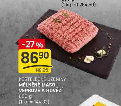 MĚLNĚNÉ MASO VEPŘOVÉ A HOVĚZÍ 600 g