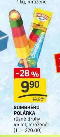SOMBRÉRO POLÁRKA různé druhy 45 ml, mražené 