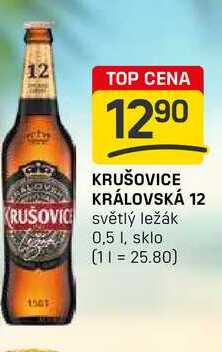 KRUŠOVICE KRÁLOVSKÁ 12 světlý ležák 0,5l