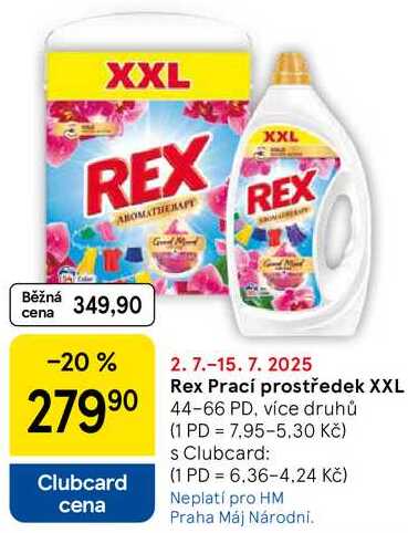 Rex Prací prostředek XXL, 44-66 PD, více druhů  