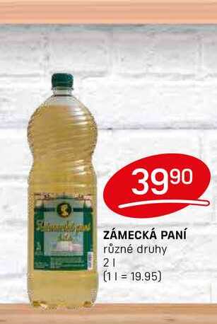 ZÁMECKÁ PANÍ různé druhy 2l