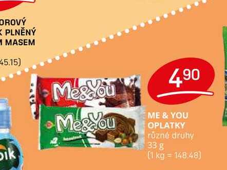 ME & YOU OPLATKY různé druhy 33 g 