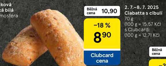 Ciabatta s cibulí, 70 g  