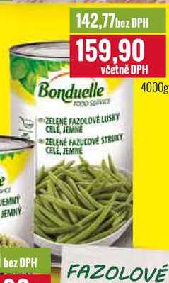Bonduelle FOOD SERVICE Zelené fazolové lusky 4000g