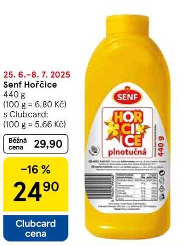 Senf Hořčice, 440 g  