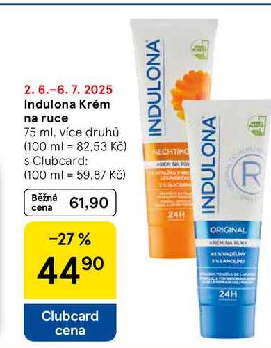 Indulona Krém na ruce, 75 ml, více druhů 