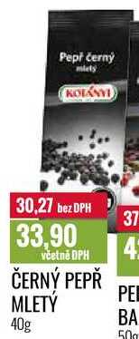 ČERNÝ PEPŘ MLETÝ 40g 