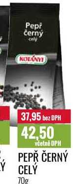 PEPŘ ČERNÝ CELÝ 70g 
