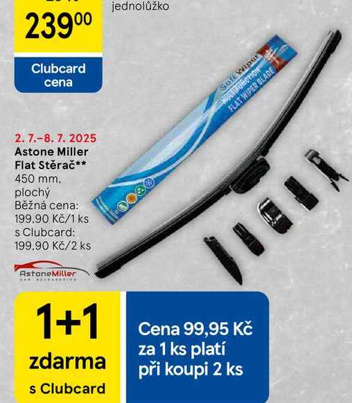 Astone Miller Flat Stěrač, 450 mm, plochý 
