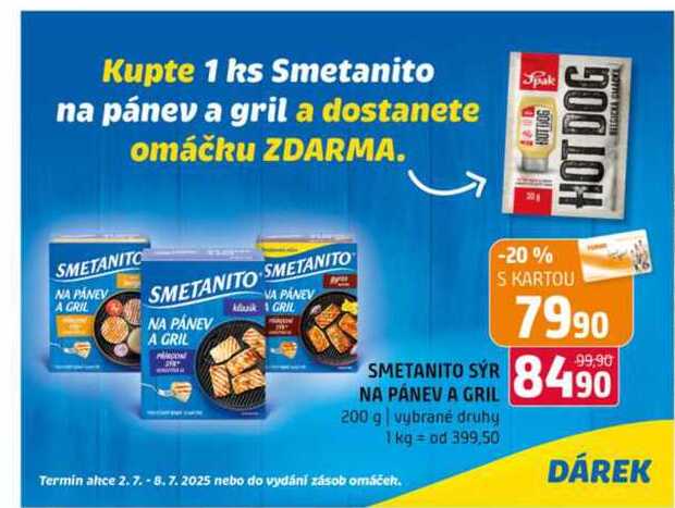 Smetanito sýr na pánev a gril 200g